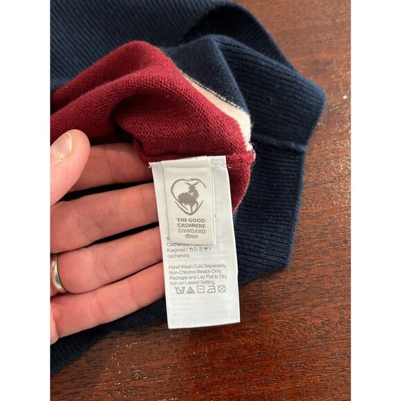 NWT J.Crew 100% Cashmere Crewneck Sweater Stripe BI838 Mens Size Medium M $168 - Picture 9 of 11